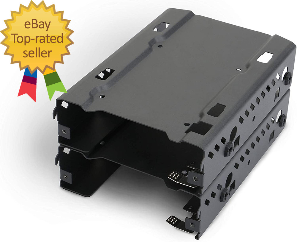 - Stackable 3.5" HDD Bracket Duo Pack Cases Ph-Hddkt_03 Black