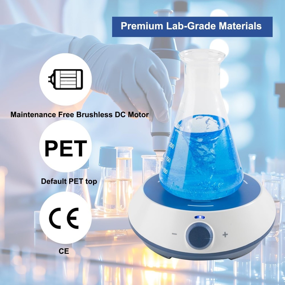 Versatile Magnetic Stirrer 3000ml with Stepless Speed Control & Quiet Operation