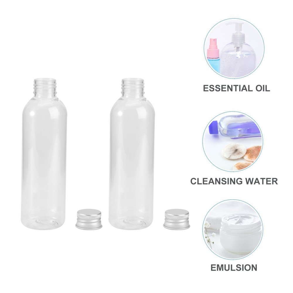 6 Pcs Sample Containers with Lids Clear Hinged Storage Mini Bottles
