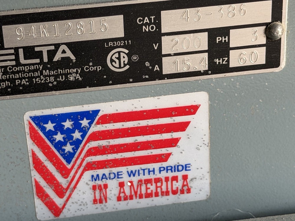 Delta Shaper 5 Hp Three Phase