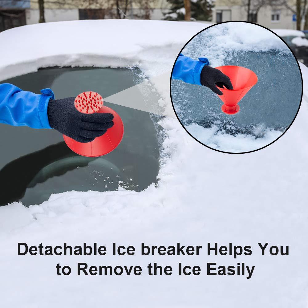 Ice Scraper for car, Red Ice Scraper Multi-function Car Ice Scraper Snow Remover