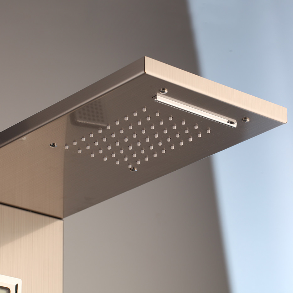 Bathroom Digital Shower Panel Waterfall Rainfall Shower Column Massage Jet Set