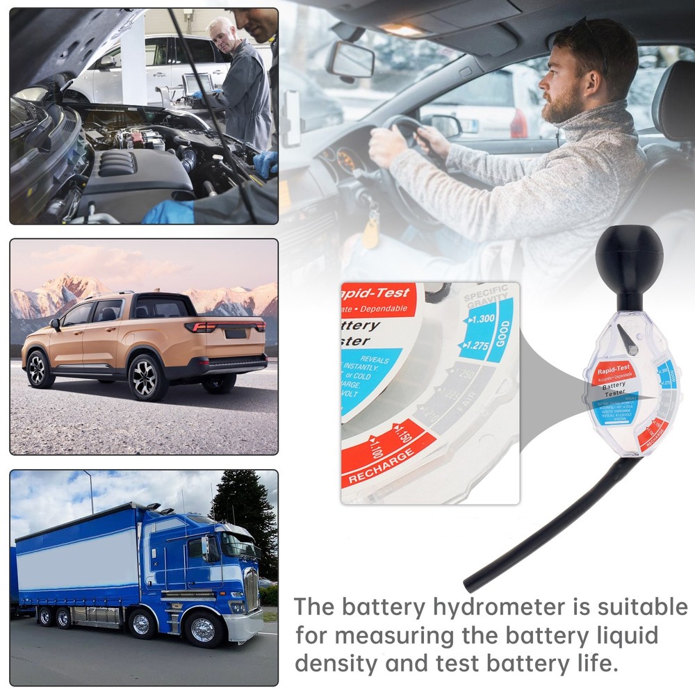Auto Professional Deep Cycle Fast Detection Battery Hydrometer Tester Tool New