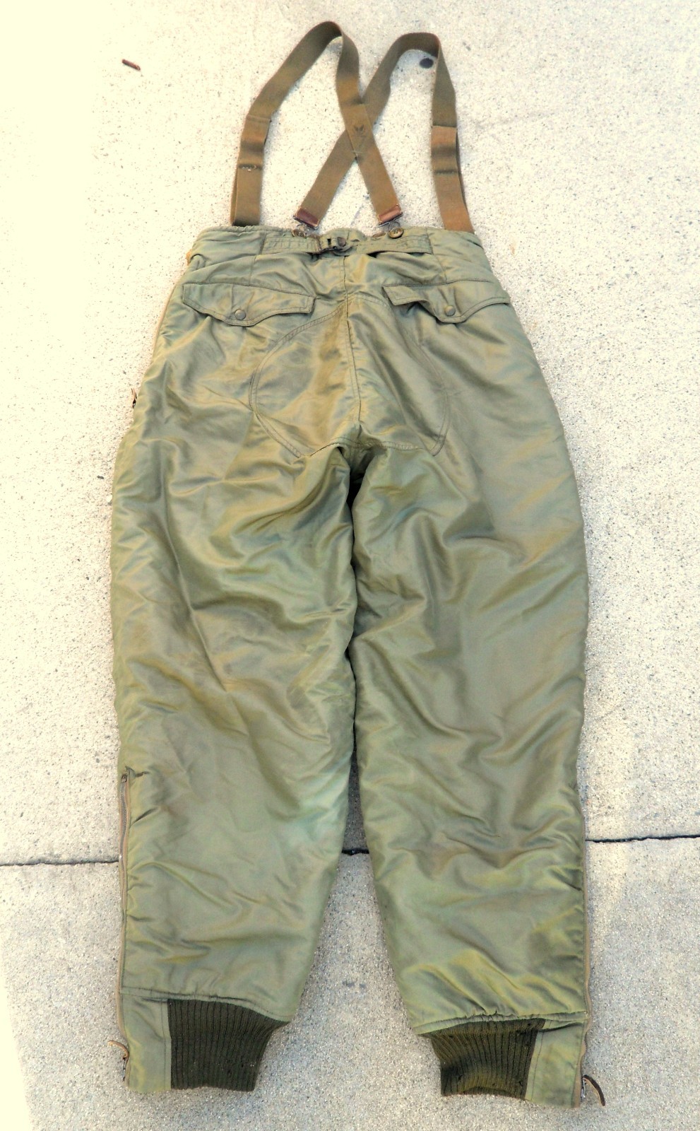Vtg 50s US Air Force Type F-1 Aircrew Trousers Flight Pants Sz 36 Crown Zipper