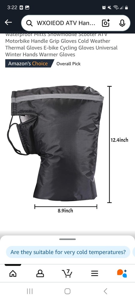 Motorcycle Handlebar Muffs Extreme Cold Wind Proof Motorcycle Gloves Comfortable