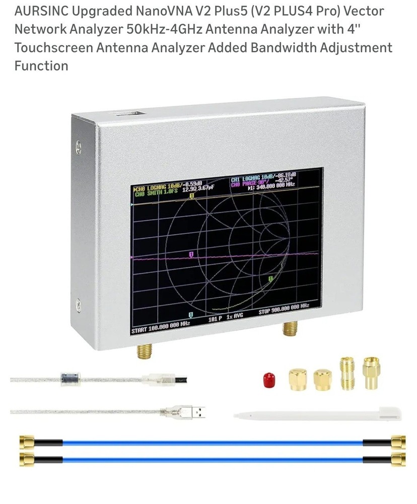 NEW AURSINC UPGRADED NanoVNA V2 PLUS VECTOR NETWORK ANALYZER