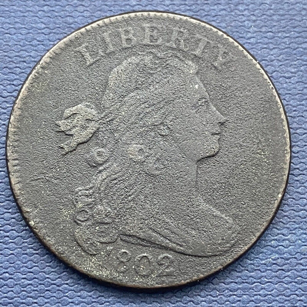 1802 Draped Bust Large Cent 1c Better Grade VF - XF #48899