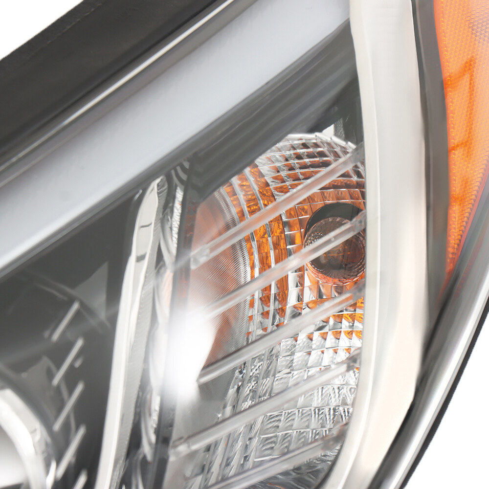 Labwork Left+Right Headlight Assembly For 2015-2017 Hyundai Sonata Chrome Clear