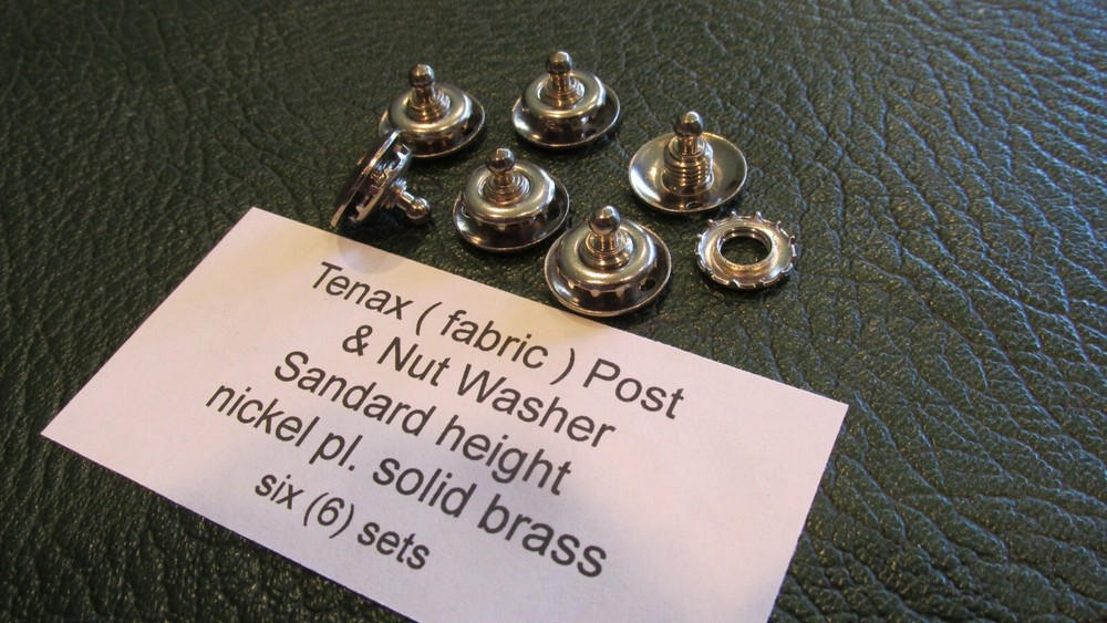 TENAX Pull FASTENER STD Post & Nut (6) six sets Non rusting convertible top NEW