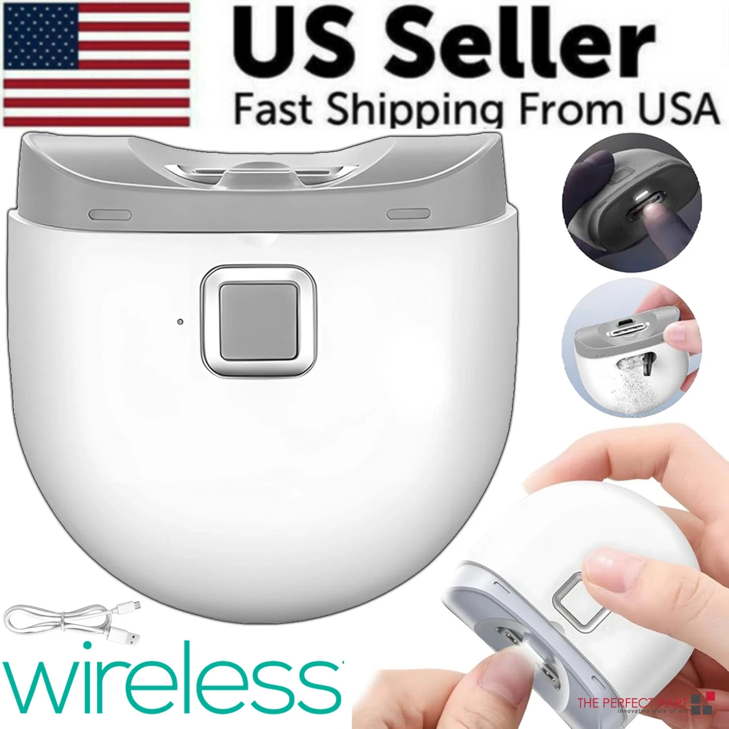 Safety Electric Nail Clipper Automatic Thick Nails Trimmer Professional Tool US