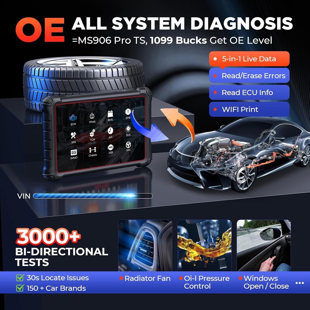 Autel Scanner MaxiPRO MP900-TS MP900TS Full TPMS Programming Scanner ECU Coding