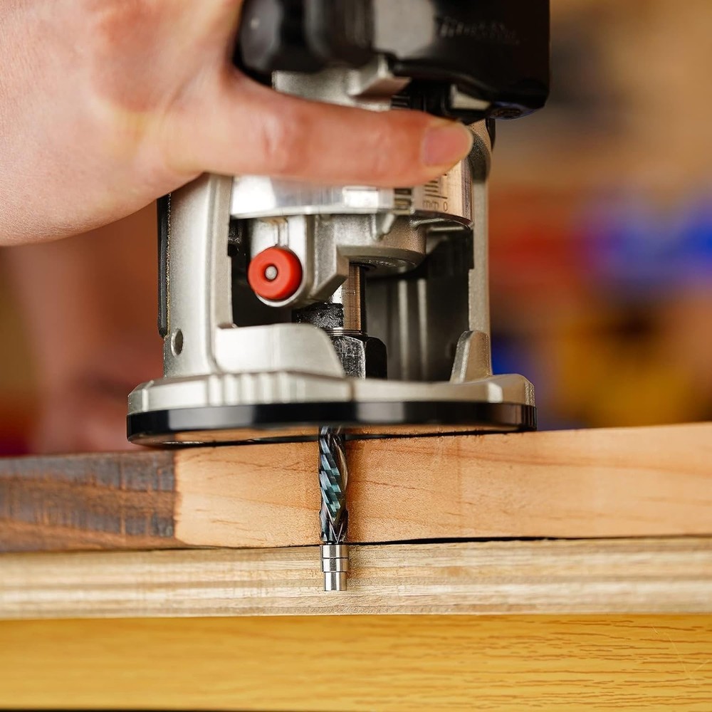 SpeTool 5PCS Solid Carbide Compression Flush Trim Router Bit 1/4" Shank TAC Coat