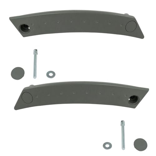 Front Driver and Passenger Side Interior Door Pull Handle 2 Piece Set Gray