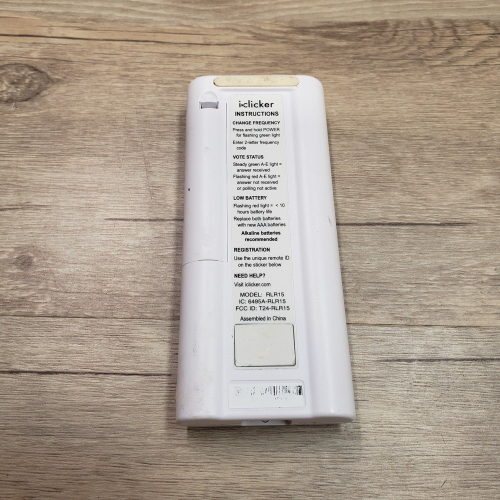iClicker Plus Student Remote Control Model RLR15 - Tested