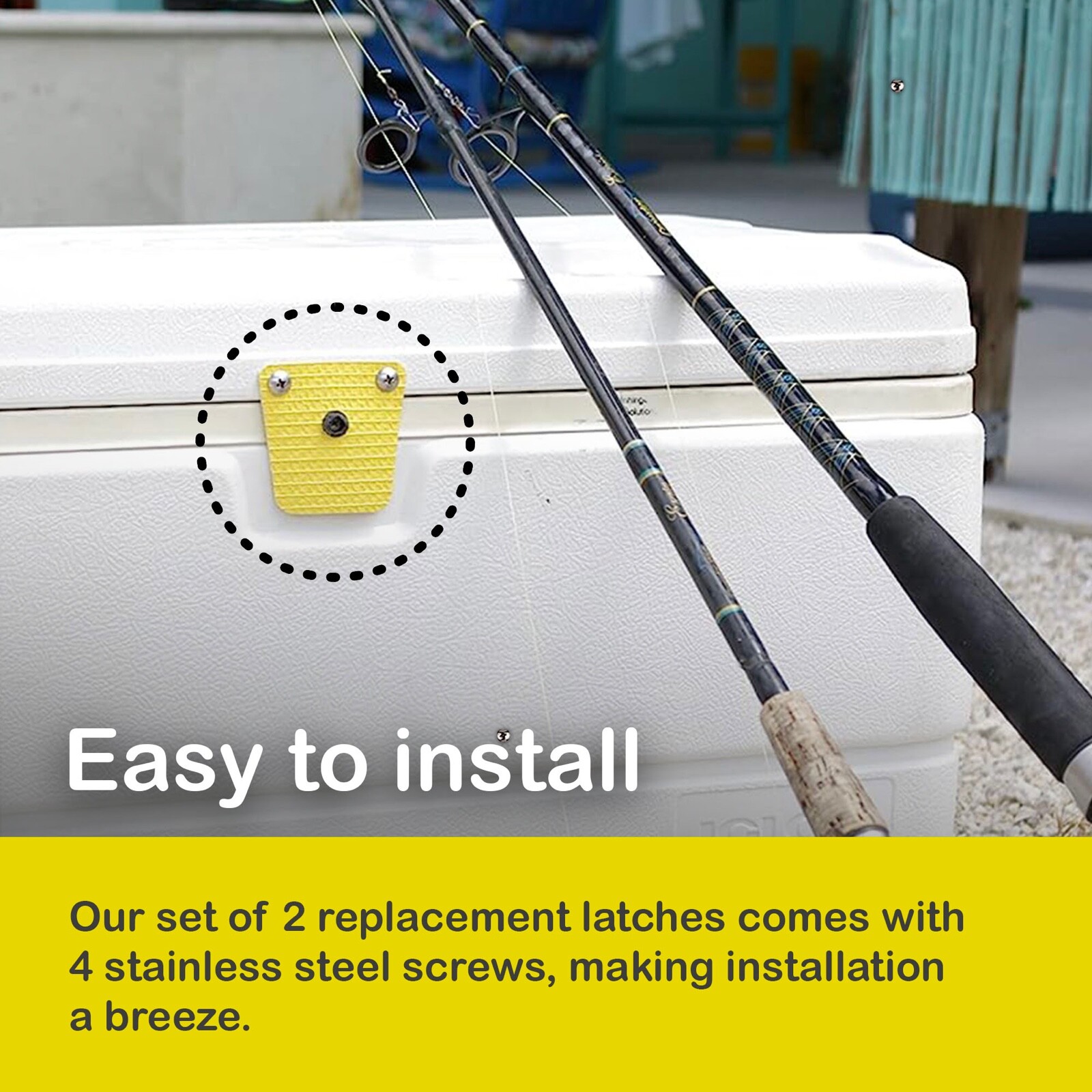 Unbreakable Igloo Cooler Latch, Repurposed Fire Hose. Replaces Igloo Part#24013