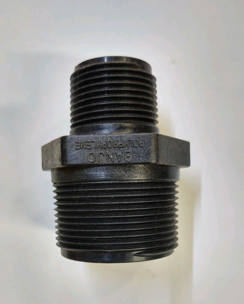 RN150100 BANJO REDUCER NIPPLE BLACK POLYPROPYLENE