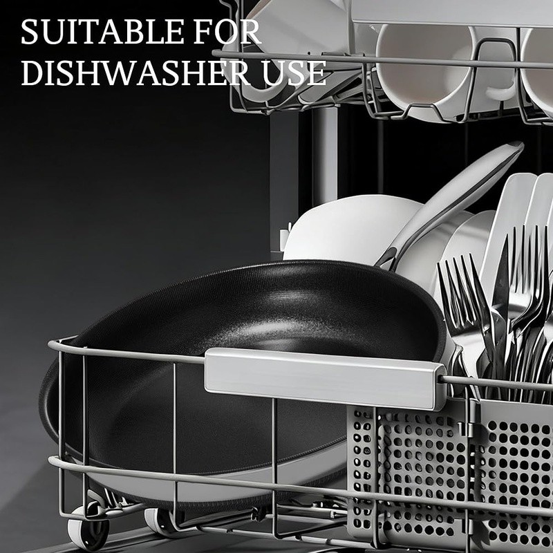 Titanium Ceramic Nonstick Frying Pan Set 5 Layer Durable Kitchen Cookware New