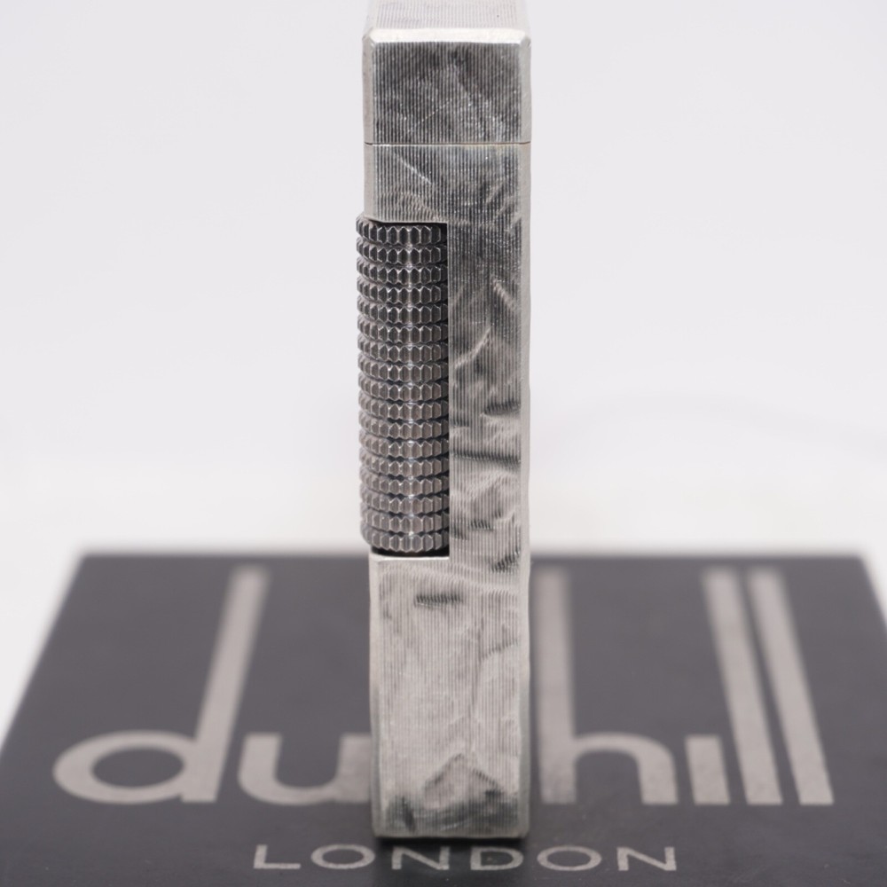 Dunhill Lighter Silver plate Silk Moire Pattern_Ultrasonically cleaned