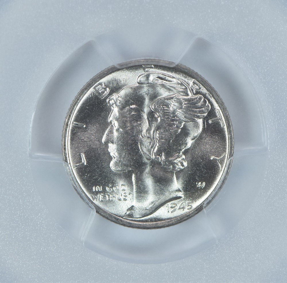 1945-S Mercury Dime MS67 PCGS Blue Label