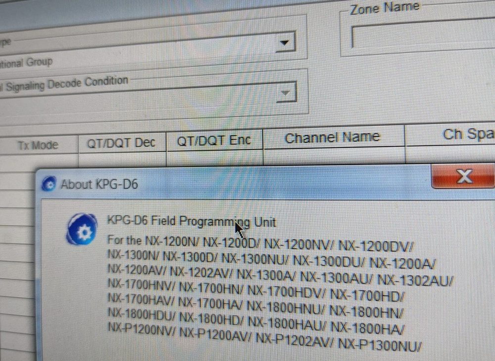 Kenwood KPG-D6 KPG-D6N software programing and coding for NX radios 2026
