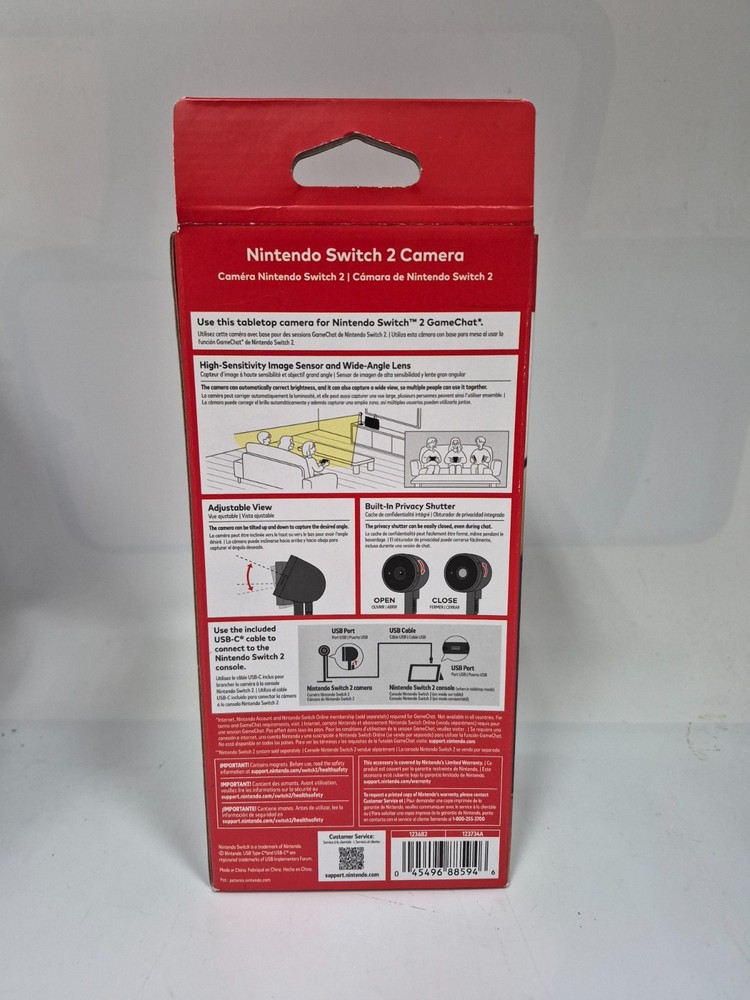 New Nintendo Switch 2 Camera Black 123734A