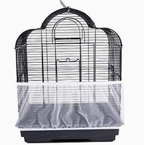2PCS Nylon Pet Bird Cage Cover Seed Catcher Shell Skirt Guard Mesh Net Mesh