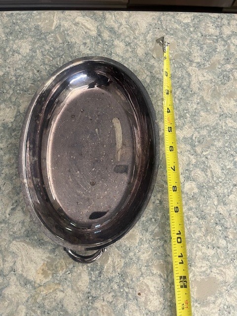 Silver plated oval bowl Or Lid with handles
