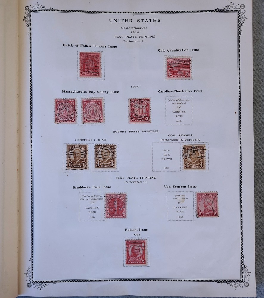 Scott American Album for United States Stamps 1934 ~ 193 U.S. Stamps Included