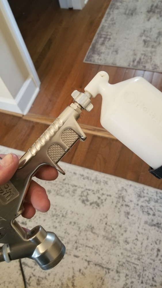 Side Mount Spray Gun Cup Sata Devilbiss Iwata Warwick