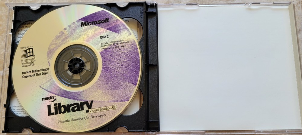 Vintage CD - Microsoft Visual Studio 6.0 by MSDN Library