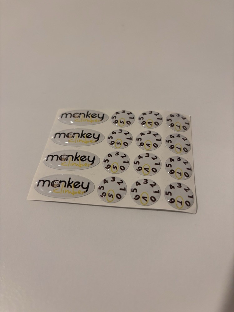 DELKIM TXI STD EV PLUS ALARMS STICKERS KIT MONKEY CLIMBER
