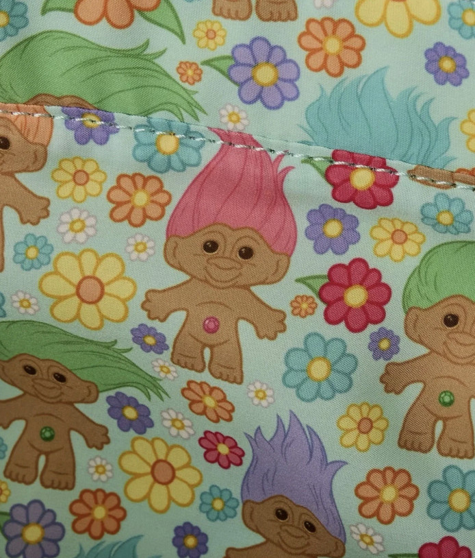 Loungefly Tote Bag: TROLLS Rainbow Hair Faux Fur Coin Purse Daisy Purse