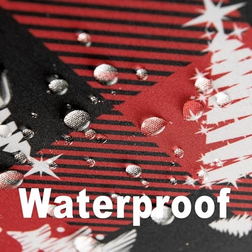 Waterproof Checkered Tablecloth Fabric - 84" x 58" (Rectangular) White Tree Red