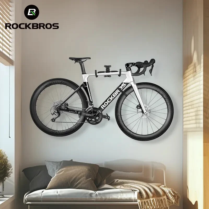 ROCKBROS Bicycle Wall Hanger Retractable Parking Stand Carbon Steel Storage Rack