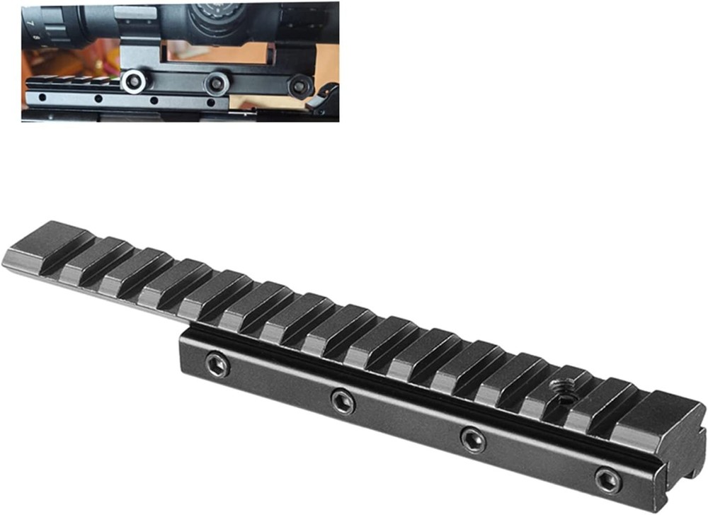 155mm Extended Flat Scope Mount Base Riser 20mm Weaver Picatinny Rail Mount