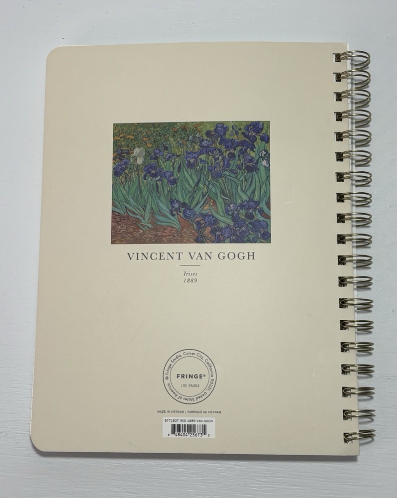 Fringe Studio IRIS 1889 VAN GOGH Spiral Notebook Journal 192 Lined Pages