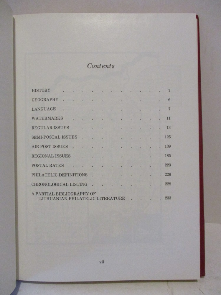 Postage Stamps of Lithuania The Collectors Club Hardcover Philatelic Book 1978
