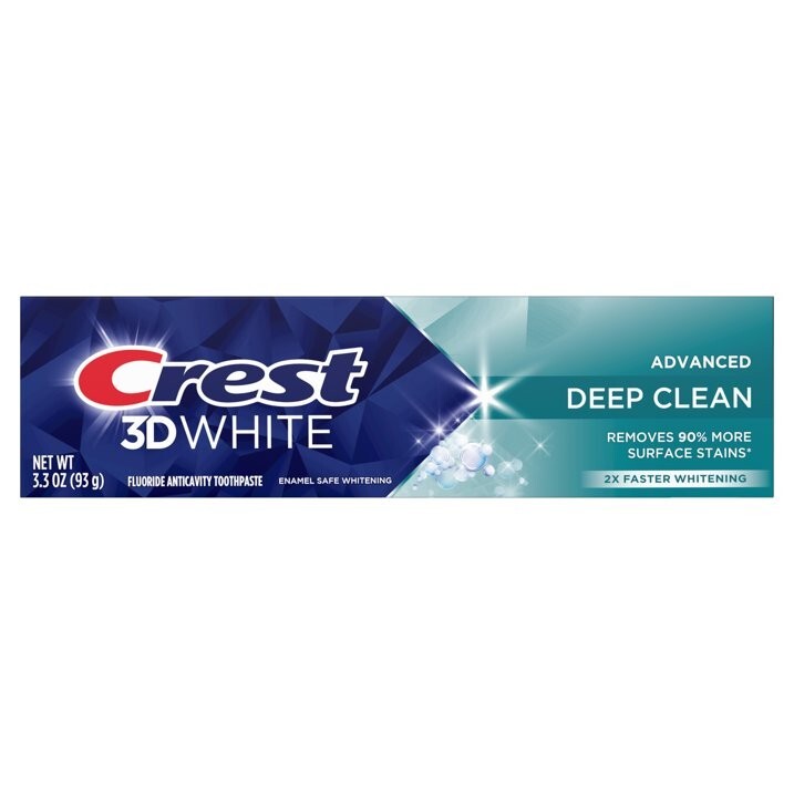 Crest 3D White Adv Deep Clean Whitening Toothpaste, 3.3 oz