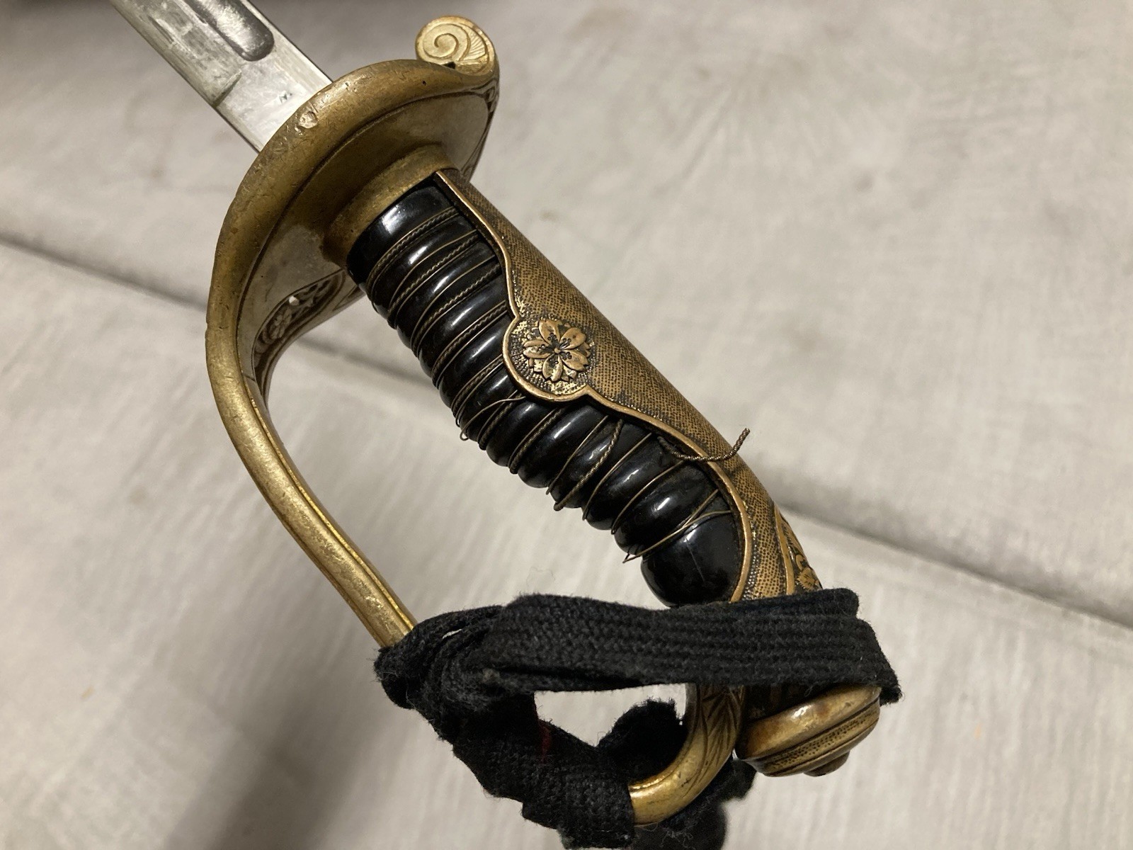 Original WW2 Japanese Army Parade Sword With Tassel Rope Scabbard WWII Military