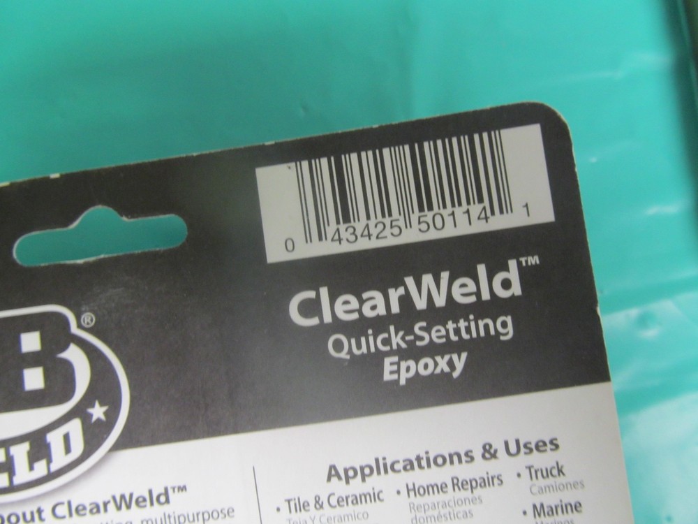 JB Weld 50114 ClearWeld Quick Setting Epoxy, Clear 0.47 oz.