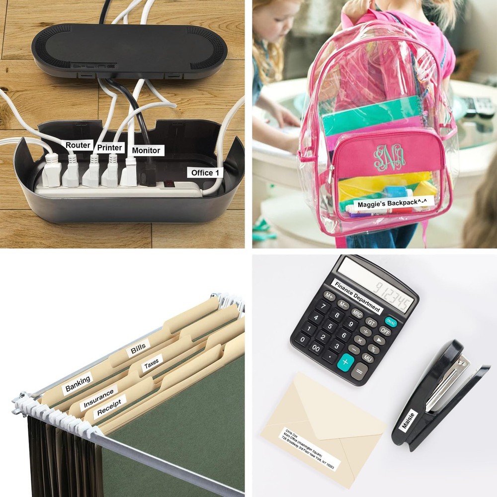 E10 Bluetooth Label Maker Machine Tape Continuous Waterproof App Fonts Black