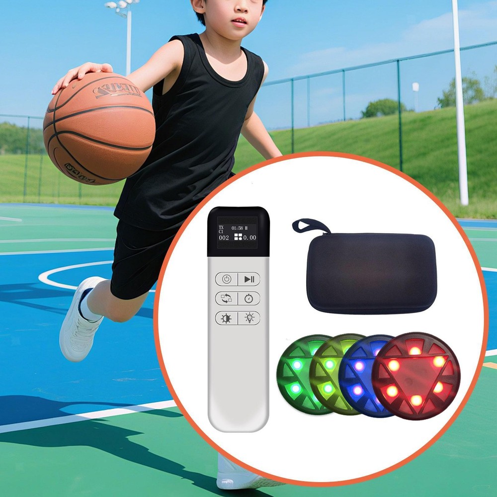 4Pcs Reaction Training Lights with Remote Control 6 Modes Agility Training Light