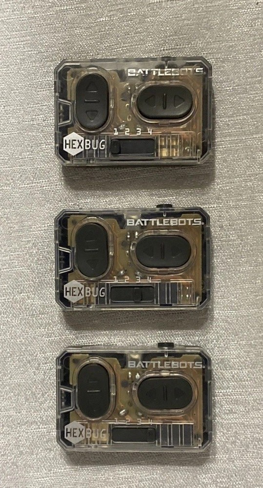 3 HEXBUG BattleBots Replacement Remote Controllers (RC) Battle Robots, UNTESTED