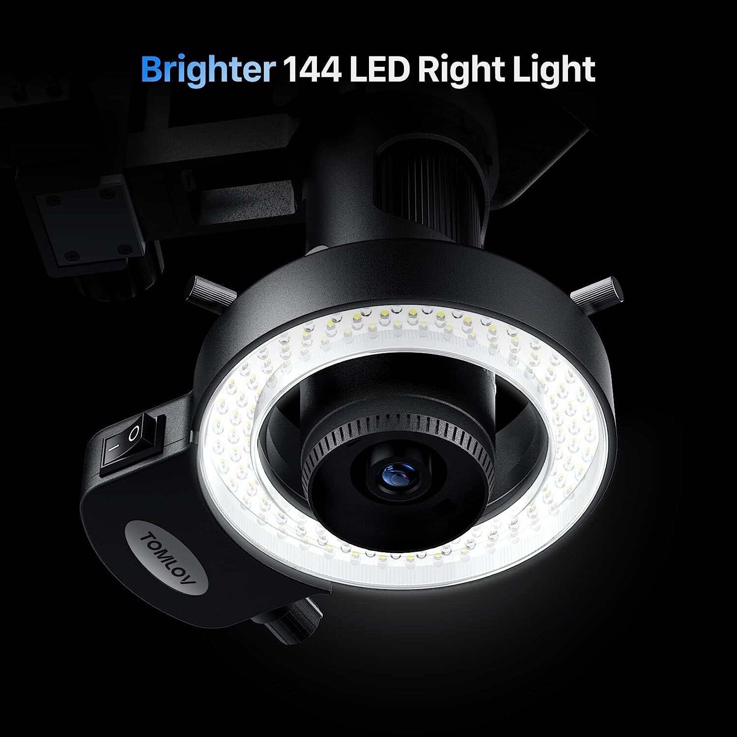 TOMLOV DM602 Pro 10.1" HDMI Digital Coin Microscope 2000x Pro Boom Arm Stand LCD