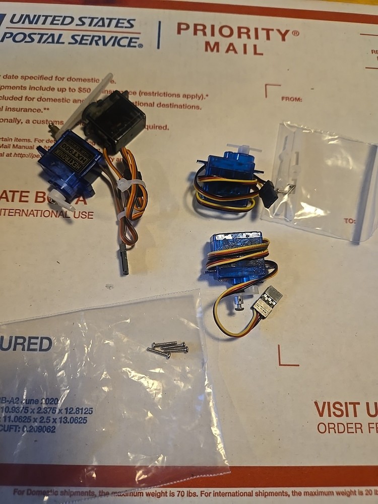 Hitec HS-55 Feather Micro Remote Control Airplane Servo, & Extras