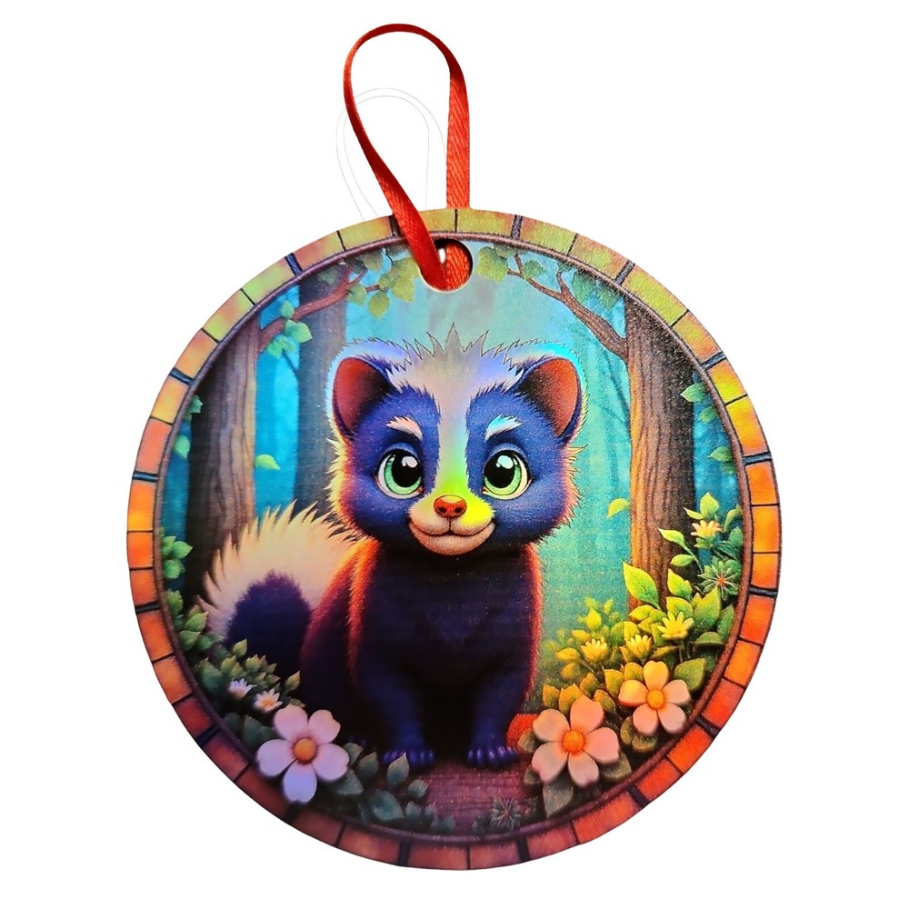 Skunk Holographic Ornament #1