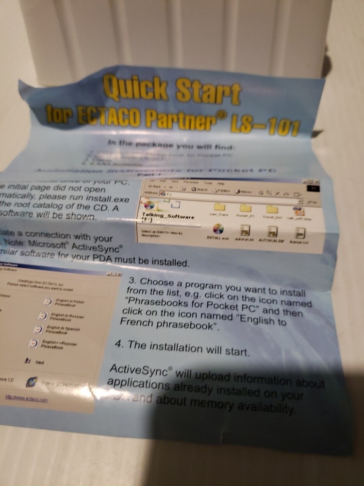 Ectaco Partner LS-101 MULTILINGUAL TRAVEL CIMMUNICATION KIT