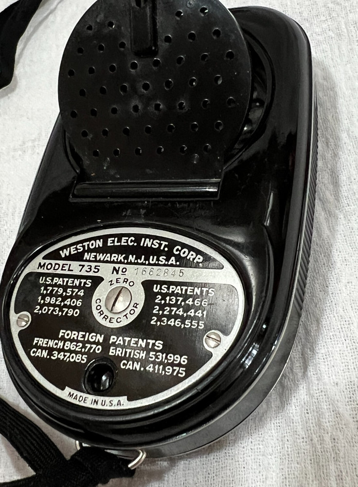 Exposure Meter Model 735 Universal Zero Corrector Westin Master II Vintage