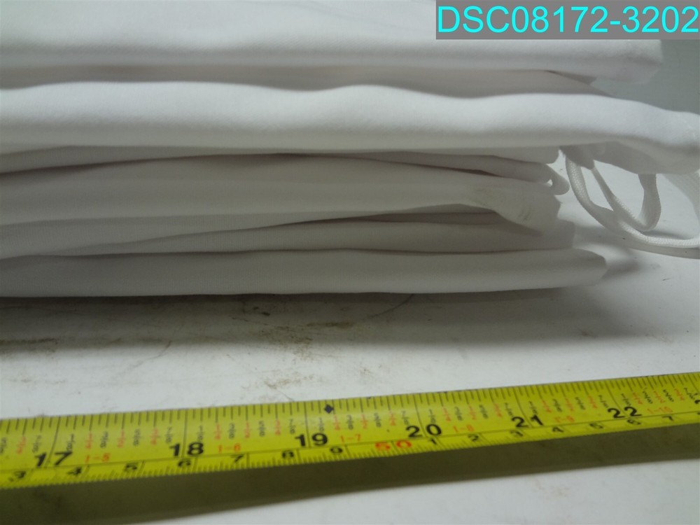 QTY=12: Basic Bib White Aprons by Pinnacle Textile 100% Polyester