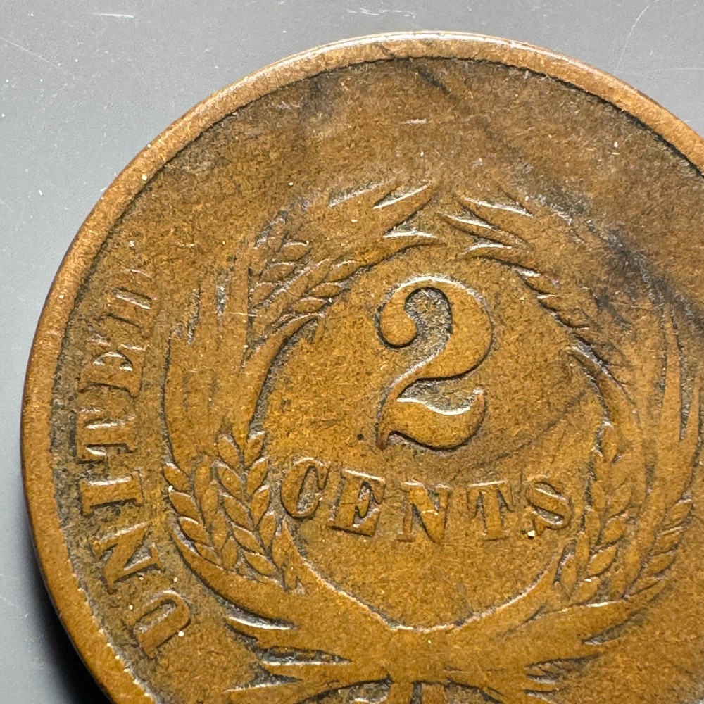1864 US 2 Cent Large Motto 2C703